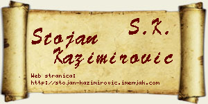 Stojan Kazimirović vizit kartica